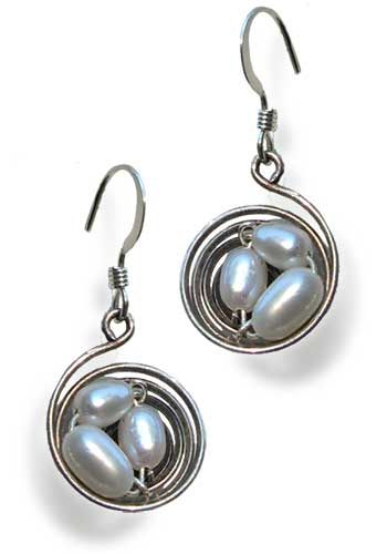 The-Nest-Earrings-(Circular-Silver)