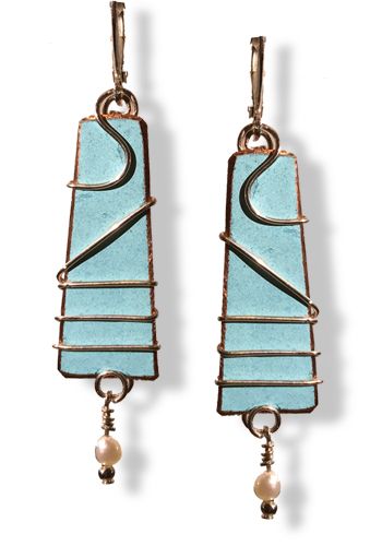 Saraband-Earrings (Blue Patina)