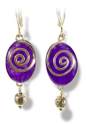 Arabesque Earrings (Amethyst & Sterling Silver)