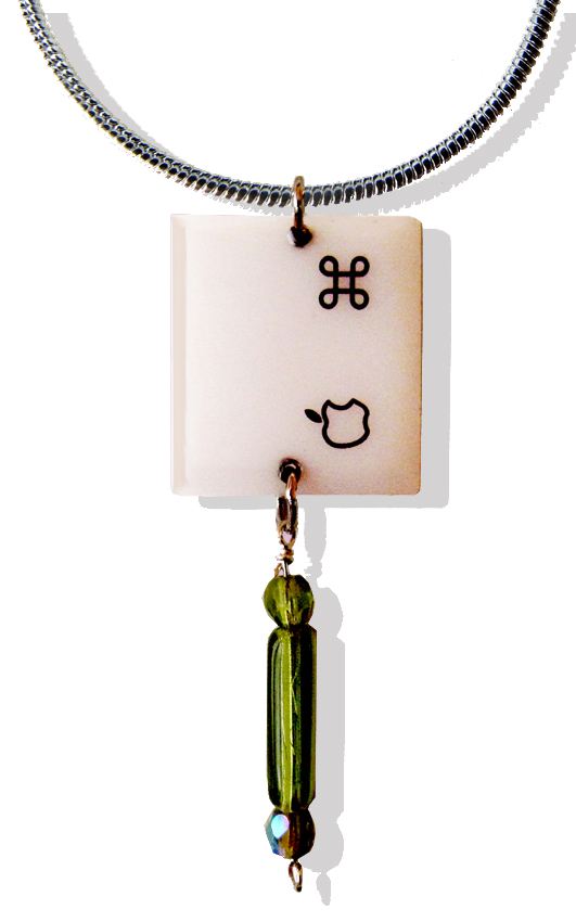Beauty Bytes Pendant (up-cycled computer key)