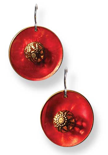 Centered Earrings (Red)