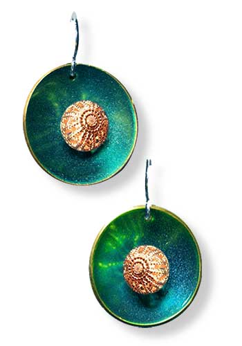 Centered Earrings (Teal)