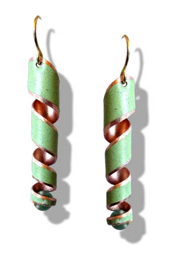 Copper Helix Earrings