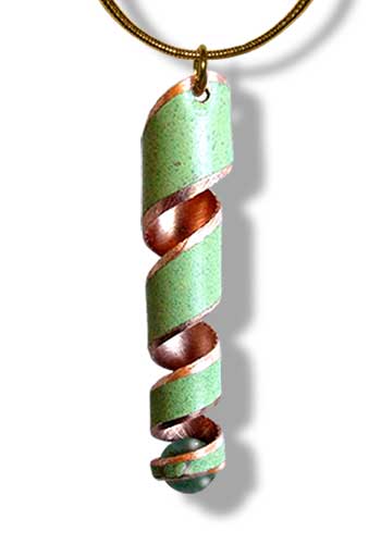 Copper Helix Pendant
