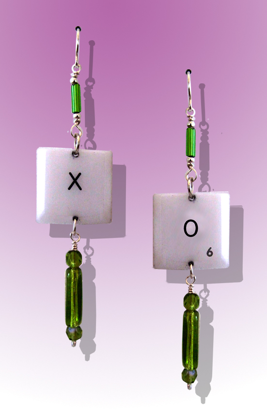 Ear Bytes Earrings (up-cycled computer keys)