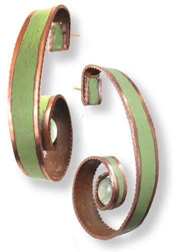 Fibonacci Spiral Stud Earrings