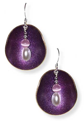 Half Shell Earrings (Purple)