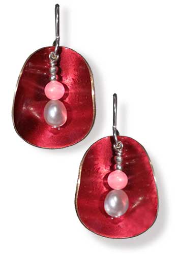 Half Shell Earrings (Red)