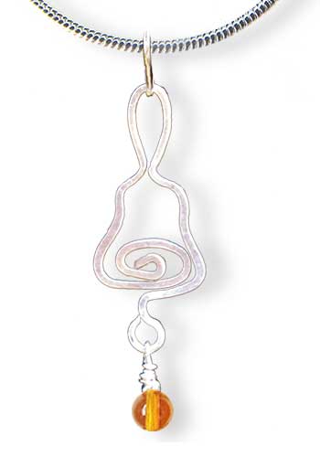Handbell Pendant, Amber