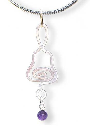 Handbell Pendant, Amethyst