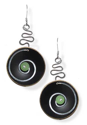 Hypnotic Earrings (Sea Glass Green)