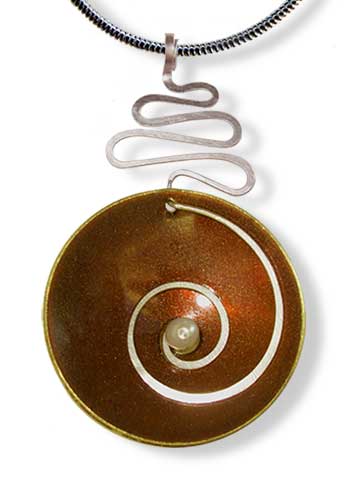 Hypnotic Pendant (Brown with Pearl)