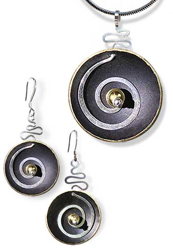 Hypnotic Set (Black with Gold Bead) 509-BLG Set