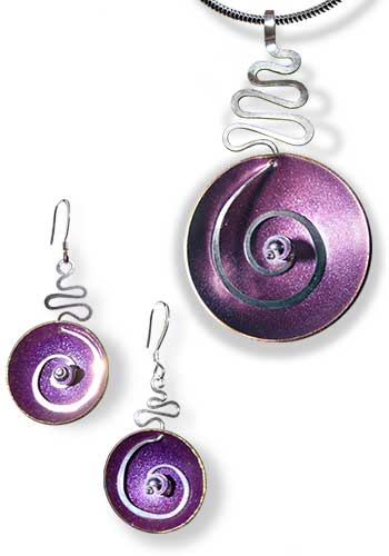 Hypnotic Set (Purple with Silver Bead) 509-PS Set