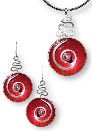 Hypnotic Set (Red with Silver Bead) 509-RS Set