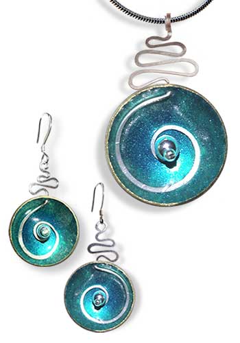 Hypnotic Set (Teal with Silver Bead) 509-TS Set