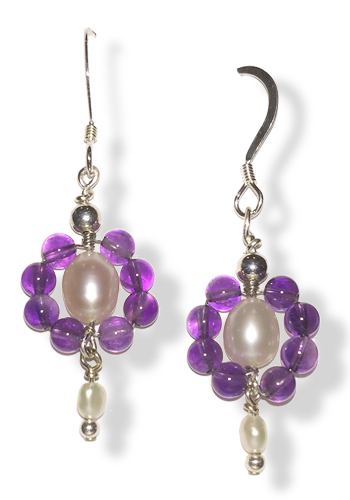 Meadow Flower Earrings (Amethyst)