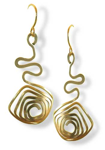 Nova Rose Earrings (Brass)