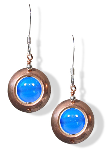 Origins Earrings (Blue Agate)