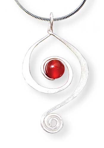 Peacock Curl Pendant