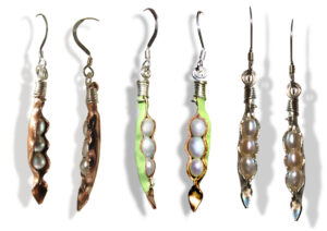 Pearl Pod Earrings (Variations: Raw Copper, Patina, Silver)