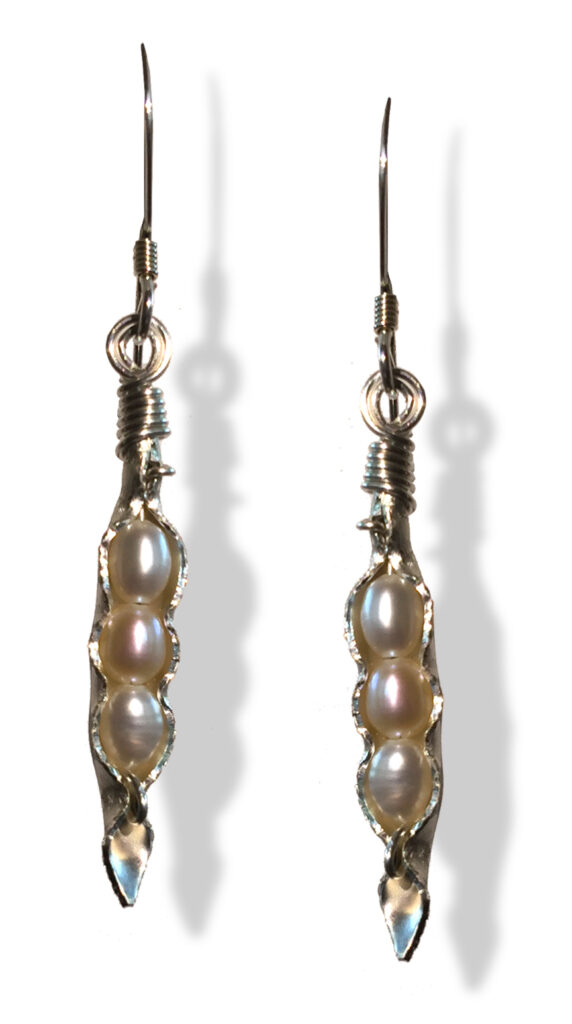 Pearl Pod Earrings (Sterling Silver)
