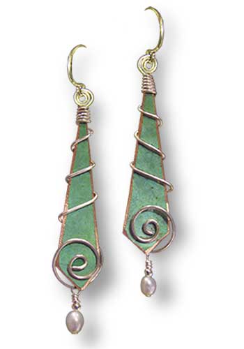 Pearl Swirl Earrings