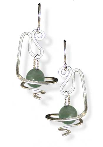 Silver Curl Earrings