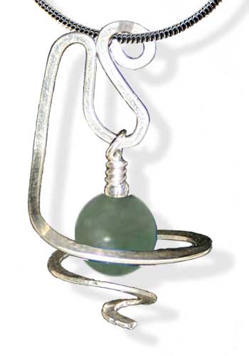 Silver Curl Pendant