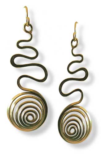 Solar Flair Earrings (Brass)