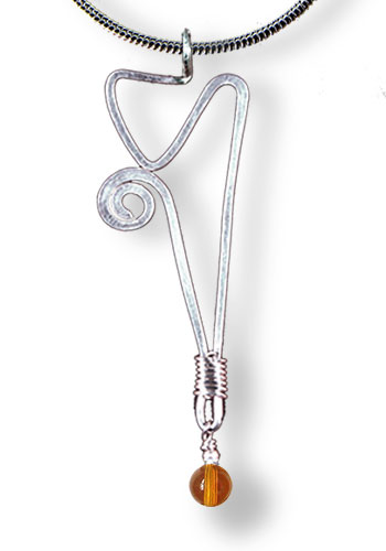 Taper Dangle Pendant, Amber