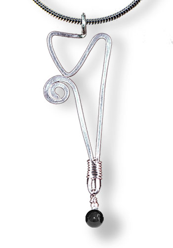 Taper Dangle Pendant, Black Onyx