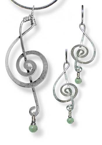 Treble Clef Set (w/gem) 212 Set
