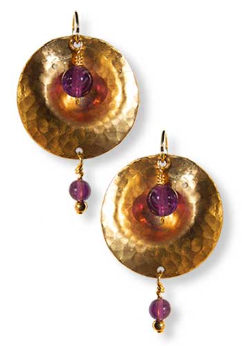 Tympani Earrings (Amethyst-Amethyst)