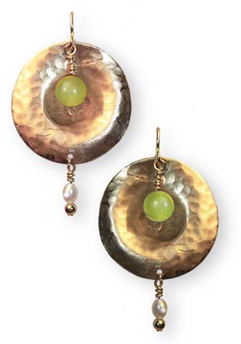 Tympani Earrings (Jade-Pearl)