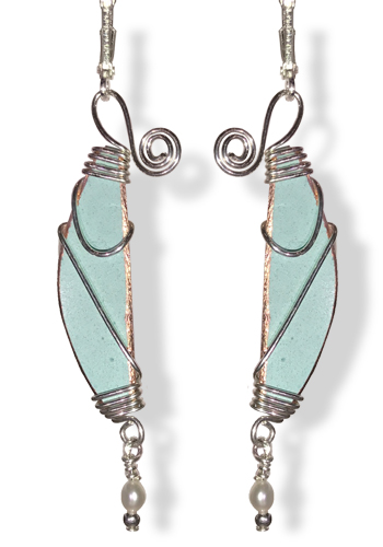 Tide Pool Pearl Drop Earrings